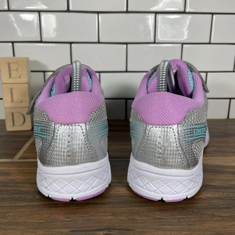 Saucony Cohesion 12 A/C Youth Girls Size 6.5 Shoes Multicolor Active Sneaker NEW